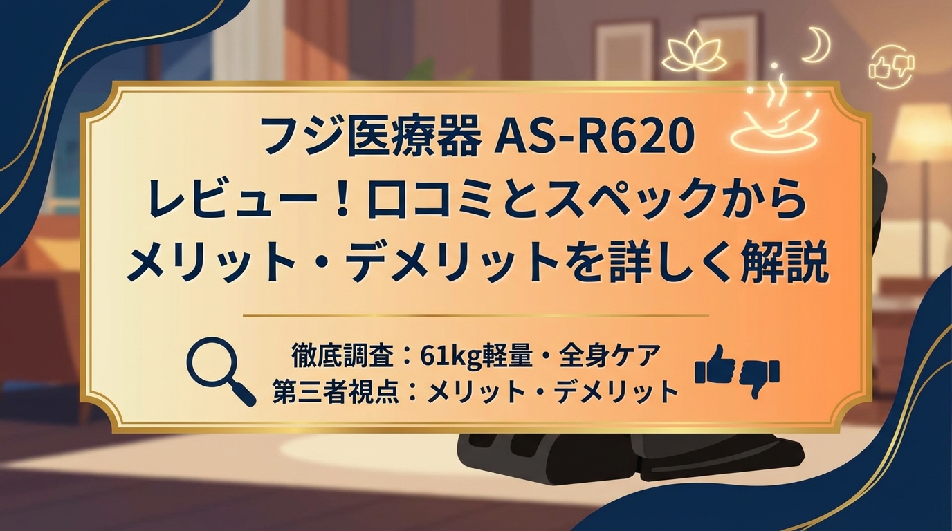フジ医療器 AS-R620 レビュー!口コミとスペックからメリット・デメリットを詳しく解説